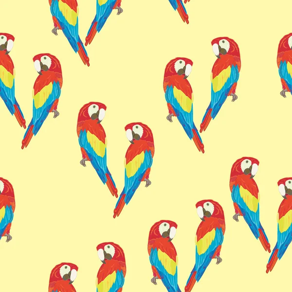 Parrots seamless pattern — Stock Vector