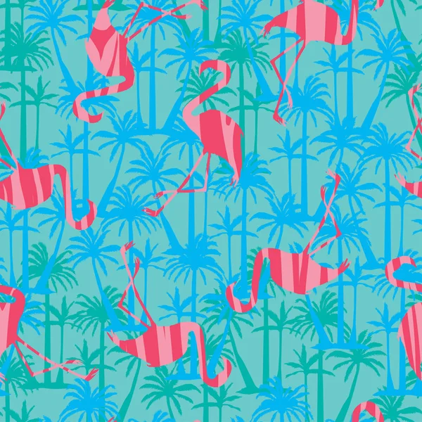 Flamingo's naadloze patroon — Stockvector