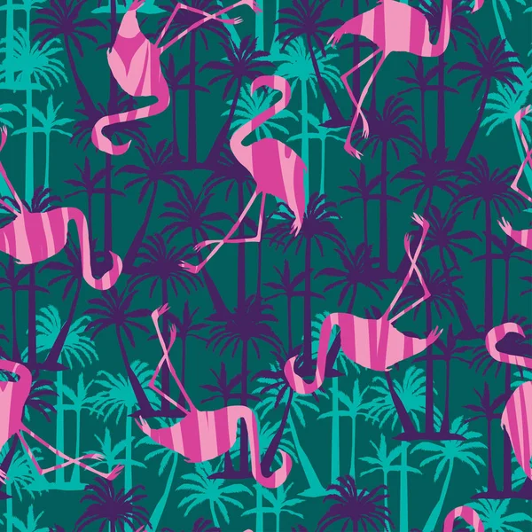 Padrão sem costura Flamingos —  Vetores de Stock