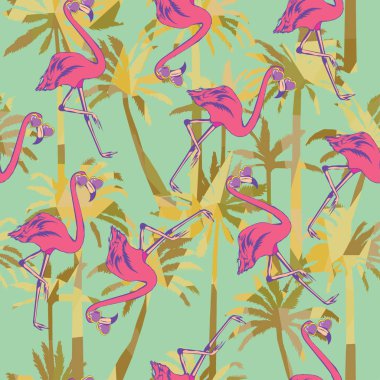 Flamingolar seamless modeli