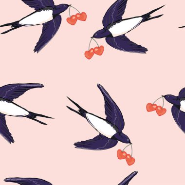 Kırlangıçlar seamless modeli