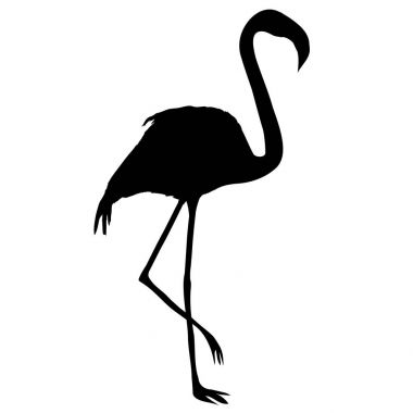 siyah Flamingo şekli