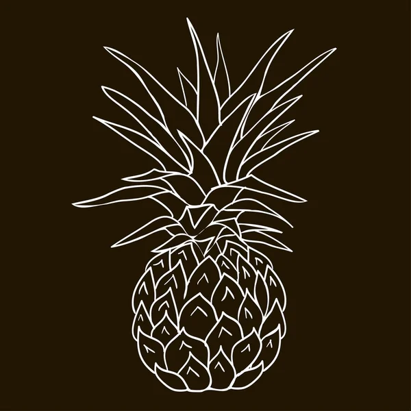 Design der süßen Ananas — Stockvektor
