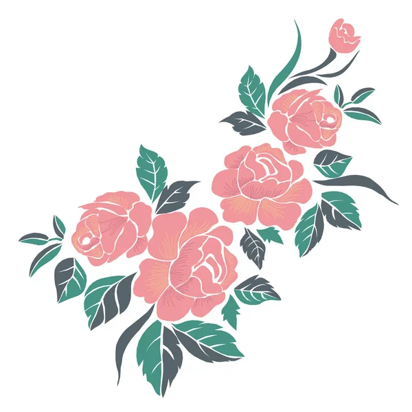 Belles fleurs motif sans couture — Image vectorielle