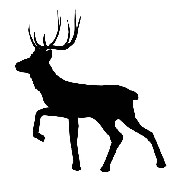 Tvar černá jelen — Stockový vektor