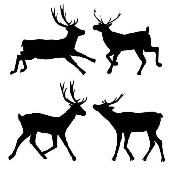 黑鹿无缝模式 — 图库矢量图片