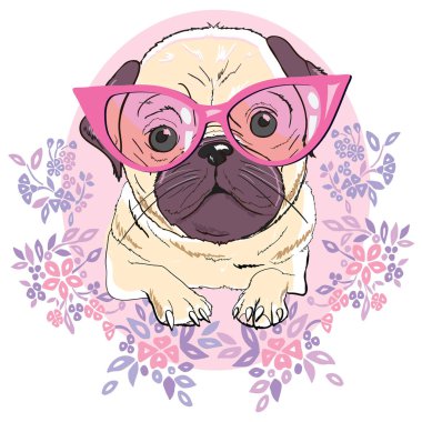 Şirin elle çizilmiş köpek