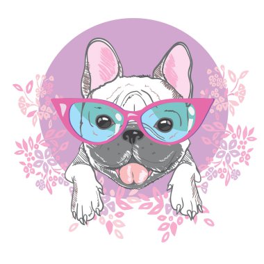 Şirin elle çizilmiş köpek