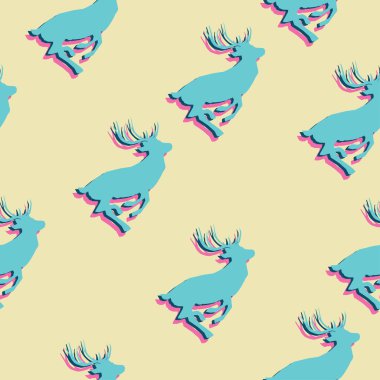 Renkli geyik seamless modeli