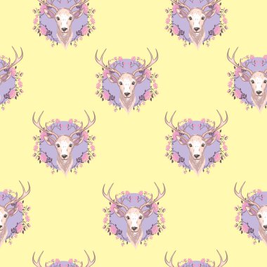 Renkli geyik seamless modeli