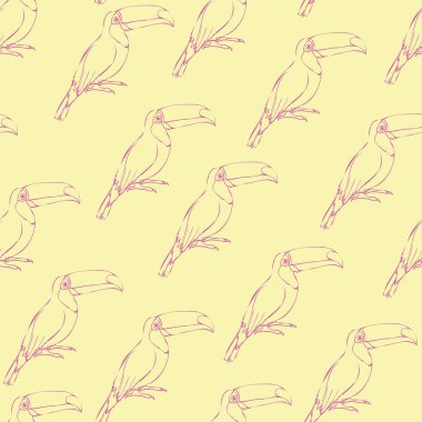 Renkli tucan seamless modeli
