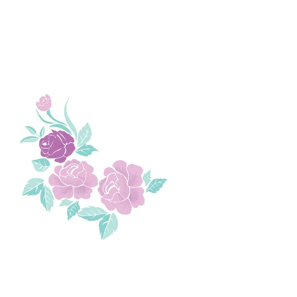 Cornice fiore colorato — Vettoriale Stock