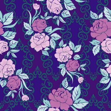 Gül desen vektör çizim çiçek