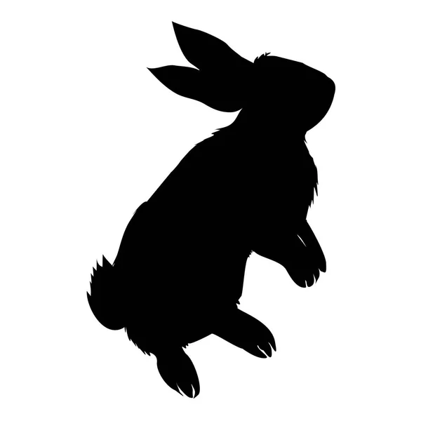 Silhouette de lapin, vecteur, illustration — Image vectorielle