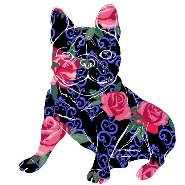 Bulldog, köpek, köpek, vektör, illüstrasyon