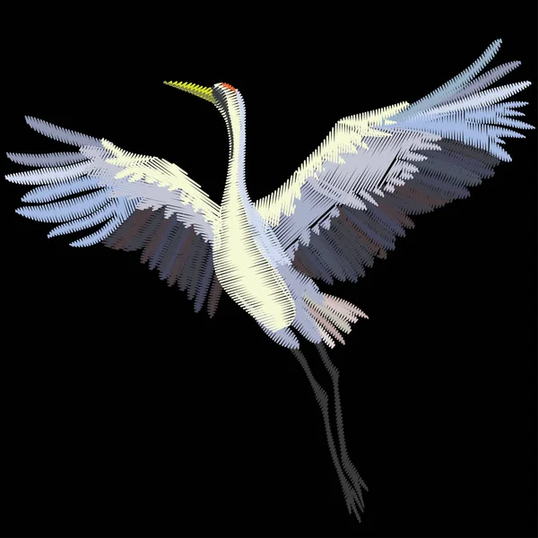 De kraan vogel, vector illustratie — Stockvector