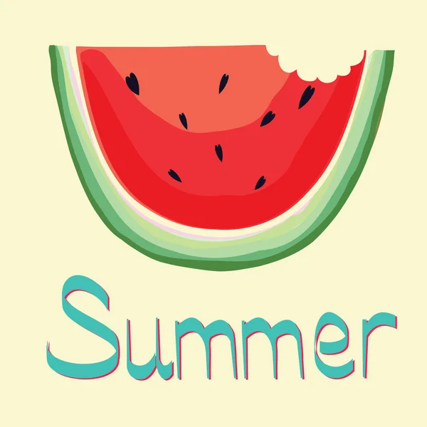 Watermelon,summer,fruit, vector, illustration — Stock Vector