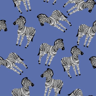 Zebra desen, vektör, illüstrasyon