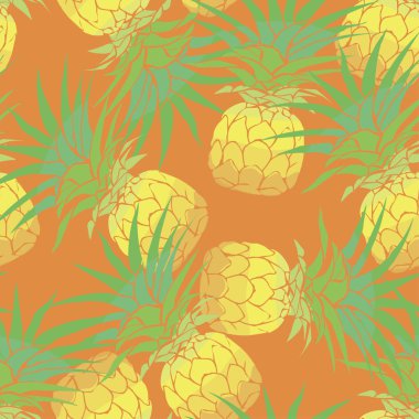 ananas model, vektör, illüstrasyon