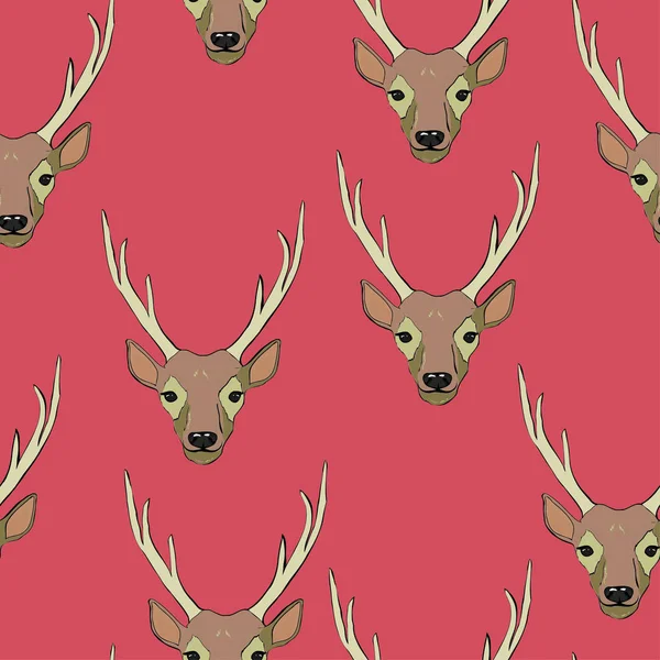 Patrón de ciervos, vector, ilustración — Vector de stock