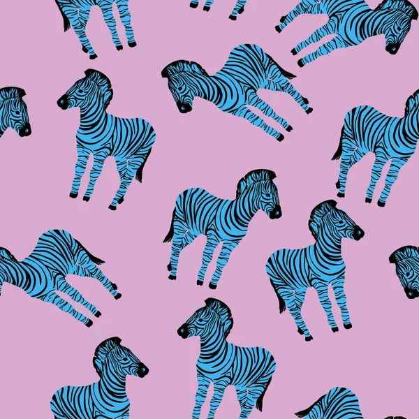 Modello di zebra, vettore, illustrazione — Vettoriale Stock