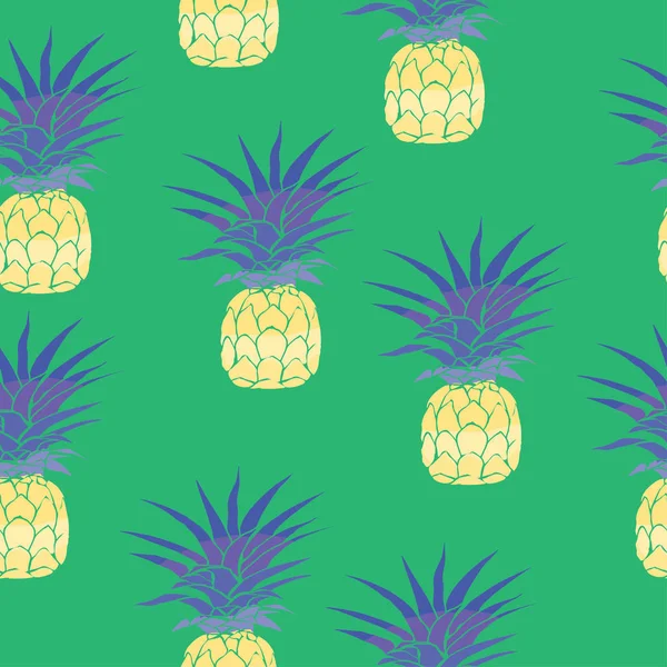 Ananas patroon, vector illustratie — Stockvector