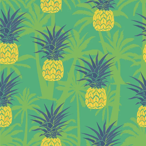 Modèle d'ananas, vecteur, illustration — Image vectorielle