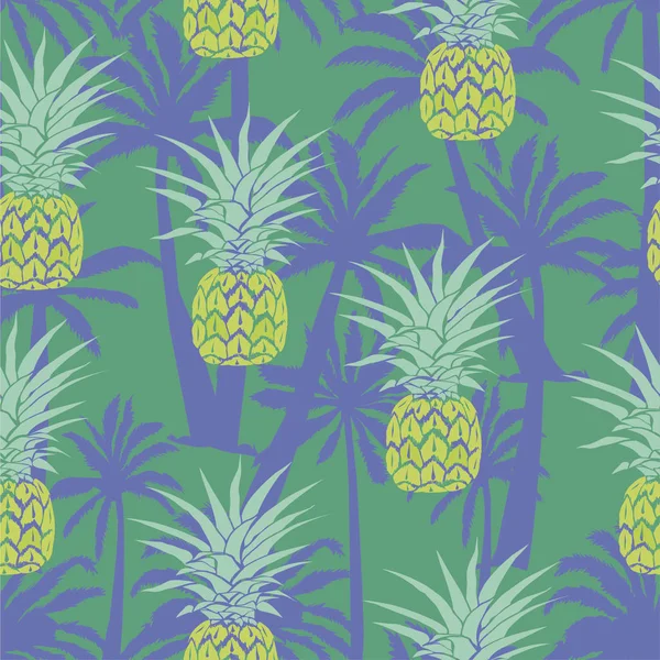 Pineapple pattern, vector, illustration — Stock Vector