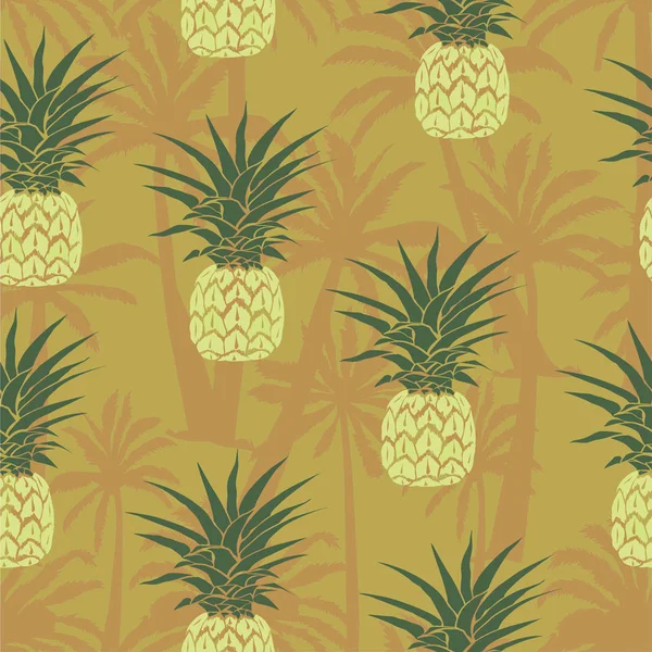 Pineapple pattern, vector, illustration — Stock Vector