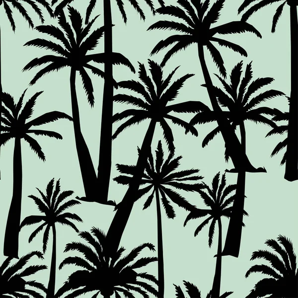 Palmový strom, vzorek, vektorové ilustrace — Stockový vektor