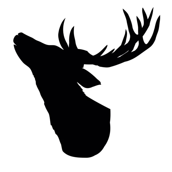 鹿的剪影，矢量图 — 图库矢量图片