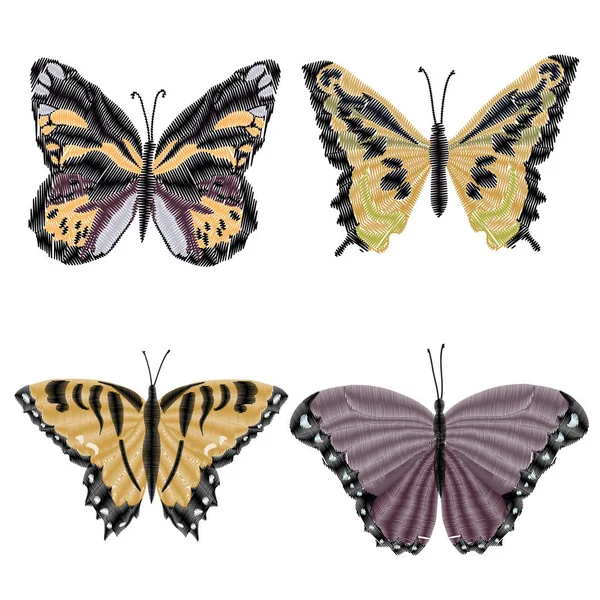 Mariposas, vector, ilustración — Vector de stock