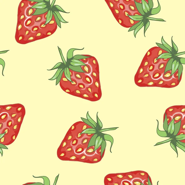 Berry aardbei, vector illustratie — Stockvector