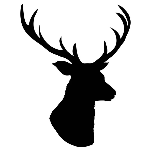 Deer silhouette, vector, illustration — Stock Vector