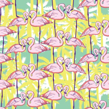 Flamingo model, vektör, illüstrasyon