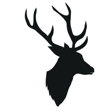 geyiği siluet, vektör çizim