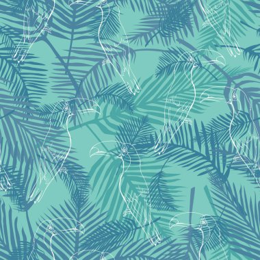 Tukan, kuş, vektör, illüstrasyon