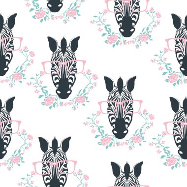 Zebra desen, vektör çizim