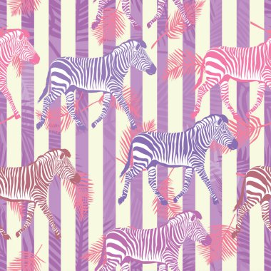 Zebra desen, vektör çizim