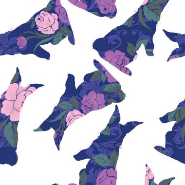 tavşan model, vektör, illüstrasyon