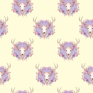 geyik model, vektör, illüstrasyon