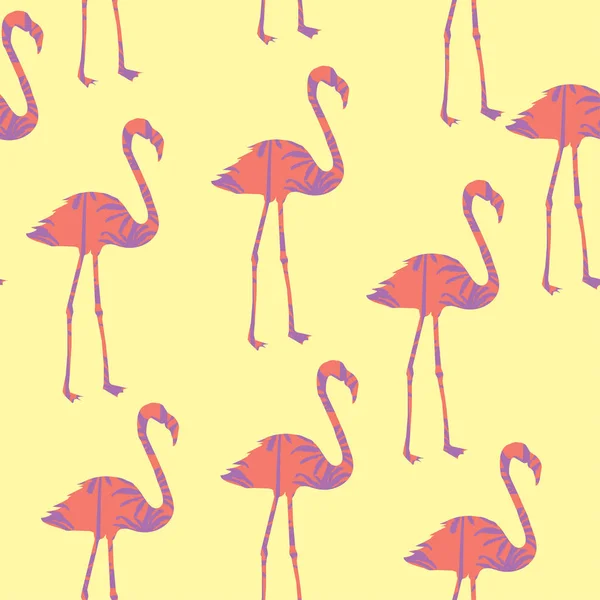 Flamingo silueta, vektor, ilustrace — Stockový vektor