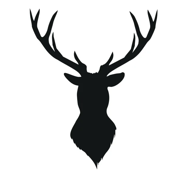 Silhouette de cerf, illustration vectorielle — Image vectorielle