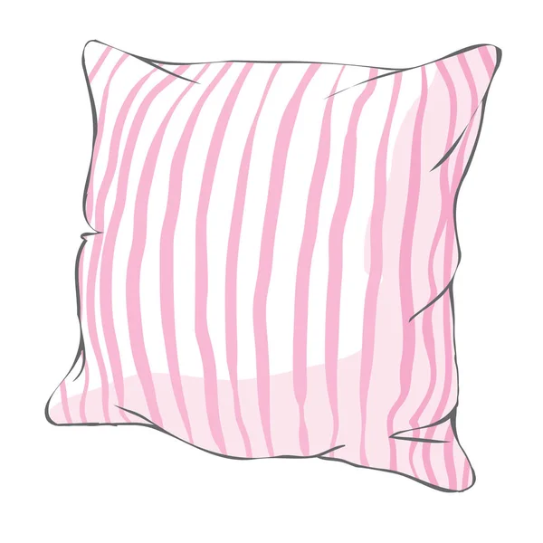 Pillow on white background, vector illustration — Stock Vector