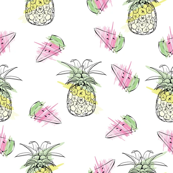 Ananas, fruits, vecteur, illustration — Image vectorielle