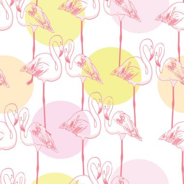 Flamingo model, vektör, illüstrasyon