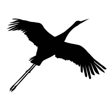 Vinç, kuşlar, vektör, illüstrasyon