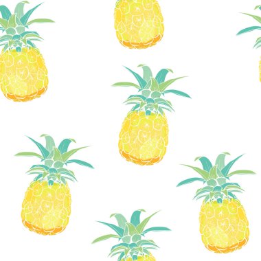 ananas model, vektör, illüstrasyon