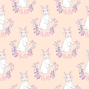 tavşan-hayvan, vektör, illüstrasyon