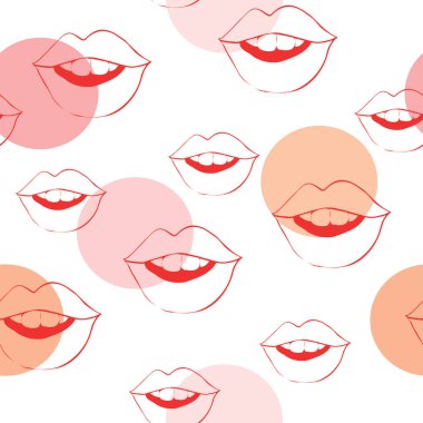 dudak model, vektör, illüstrasyon, öpücük